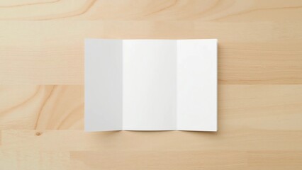 Blank trifold brochure booklet