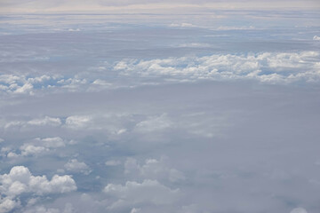 Background Concept, White Fluffy Cloud and Blue Sky