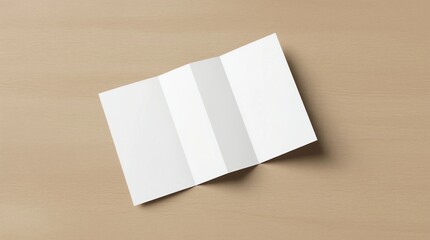 Blank trifold brochure booklet