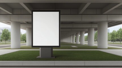 Blank street billboard poster vertical