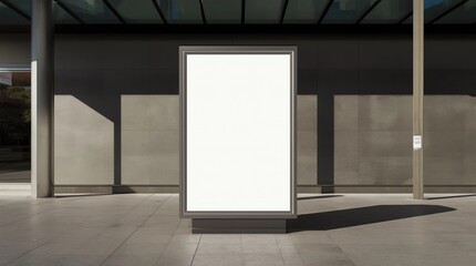 Blank street billboard poster vertical