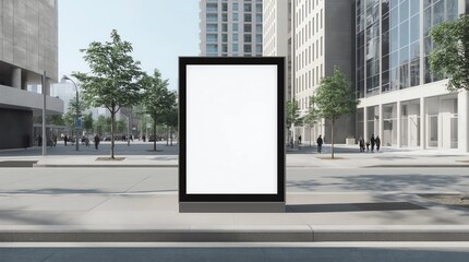 Blank street billboard poster vertical