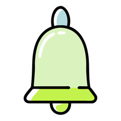 Notification bell icon isolated on white background represents alerts, reminders, and communication signals for users