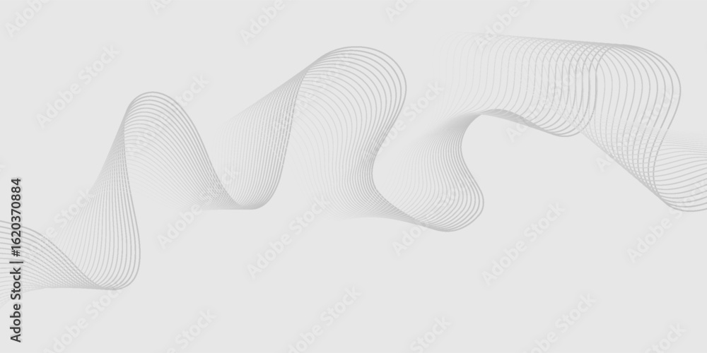 Poster abstract vector background with black wavy lines. eps10
