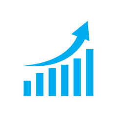 business graph with arrow