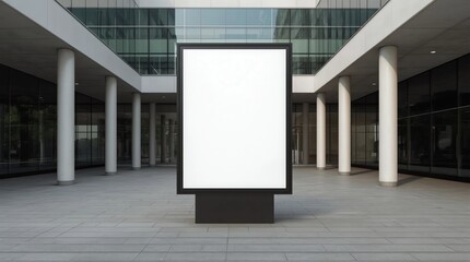 Blank street billboard poster vertical