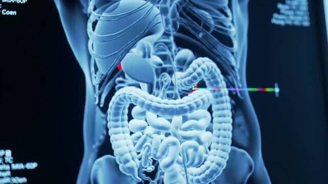 3D Human Digestive System Scan.