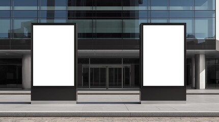 Blank street billboard poster vertical