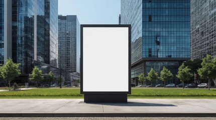 Blank street billboard poster vertical