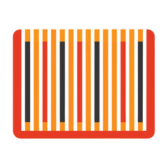 Illustration of a colorful barcode isolated on white background