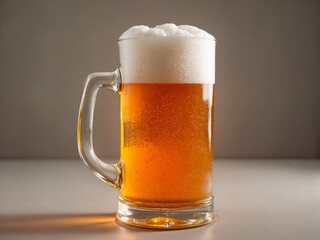 Beer Mug on a Warm Grey Background
