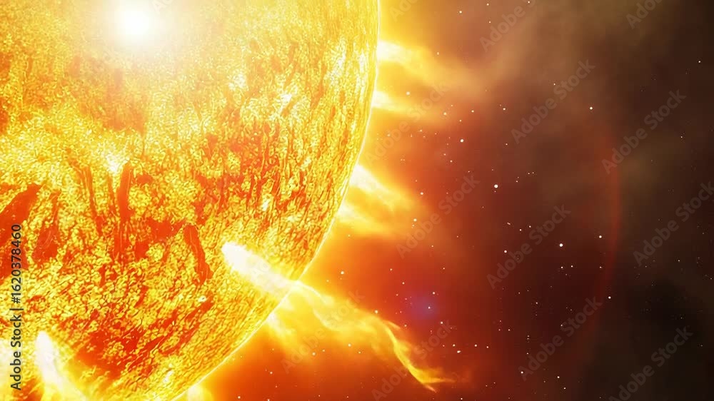 Canvas Prints sun erupting solar flares into outer space