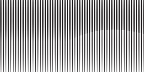 Black and white Line halftone pattern with gradient effect. Parallel straight monochrome pattern with stripes Template for backgrounds and stylized textures. Vector illustration