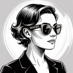 fashion girl with sunglasses