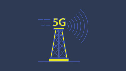 Minimal Vector of 5G Signal Tower .
