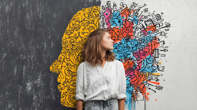 The Duality of the Human Mind: A Woman Between Logic and Creativity