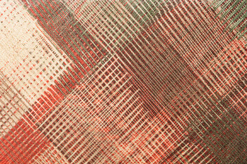 Abstract Pattern Orange Brown Chenille Upholstery Curtain Fabrics