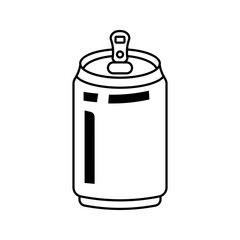  vector canned drink icon white on background