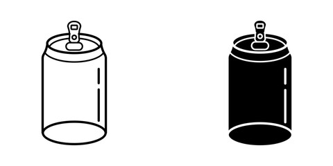  vector canned drink icon white on background