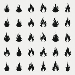 Fire icon bundle illustration vector desgine