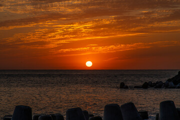 sunset at the seaside of Ulleungdo Island