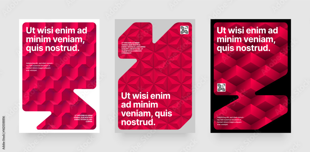 Poster template with geometric shapes and architectural pattern.. frame for your message or photo. layout f