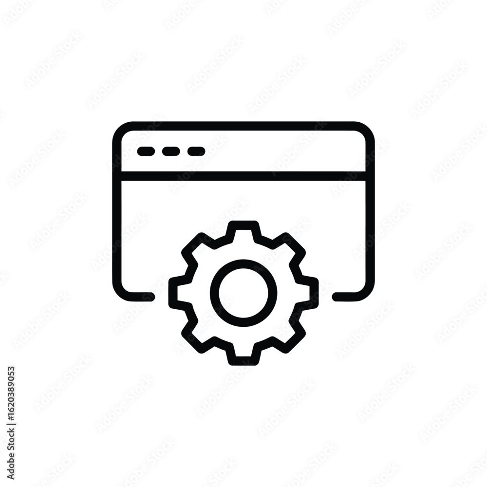 Poster web browser settings and configuration icon