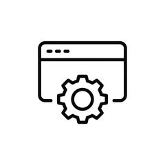 Web browser settings and configuration icon