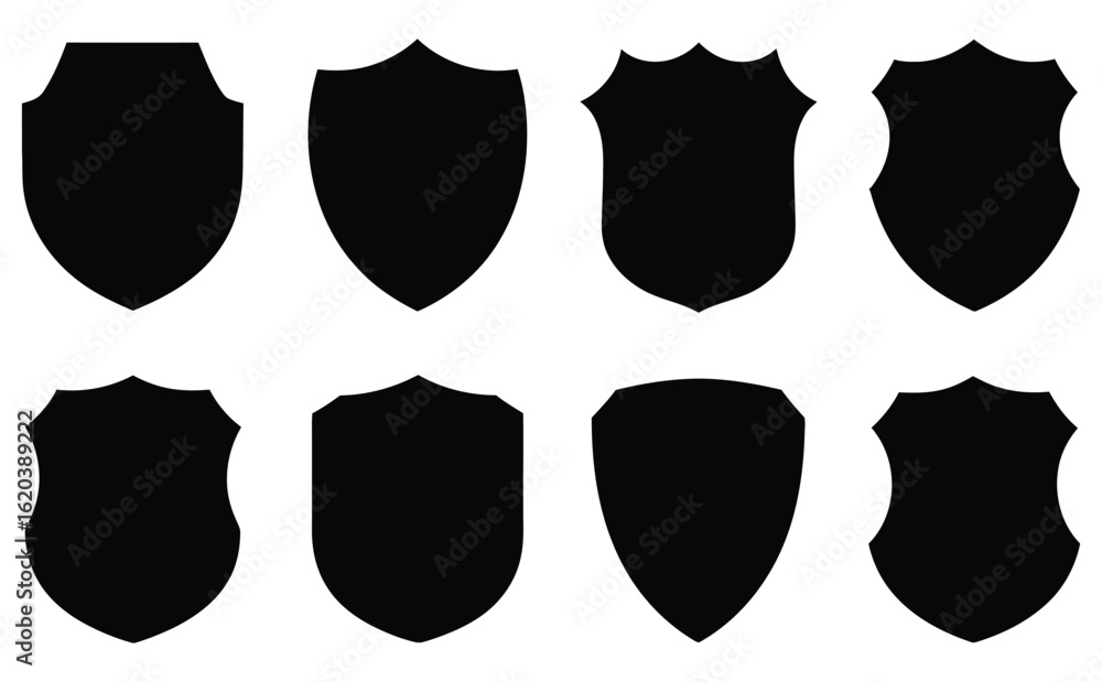 Poster security shield vector line icon set. security shield.shield check mark icon or security shield prot