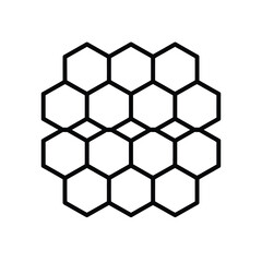 Geometric hexagonal pattern in black and white