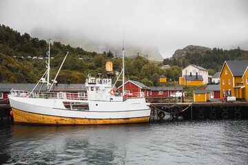 Fototapeta premium Fishermen village in Norway Lofoten