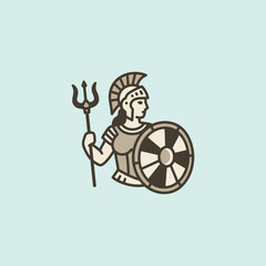 Spartan logo icon design template illustration