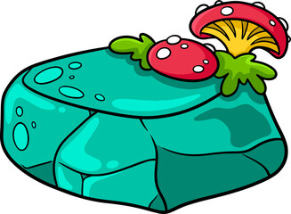 vector illustration of blue rock