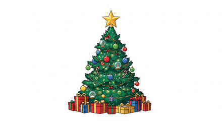 Gift Giving Season Tree Art