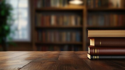 A blurred corporate office background with books and a laptop on a meeting table.