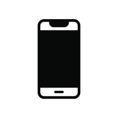 Modern smartphone icon with notch and home button