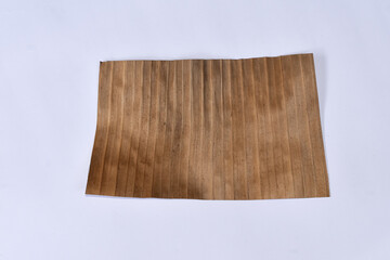 Banana leaves (Musa paradisiaca L) on white background, Dry leaves