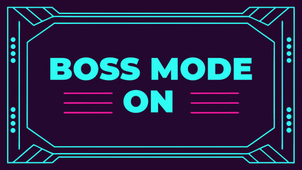 Boss mode on quote with glitch effect design