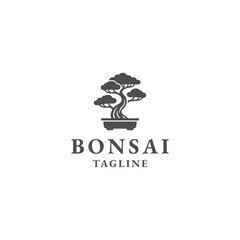 Bonsai logo icon design template illustration