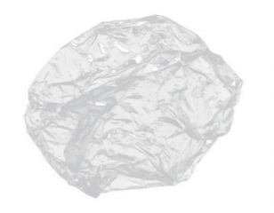 Wrinkled plastic shower cap