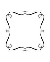 Elegant black ornate flourish border design