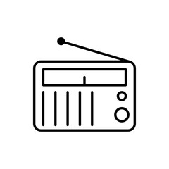 Music radio flat icon for apps and websites.