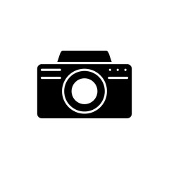 Photo camera vector icon isolated.