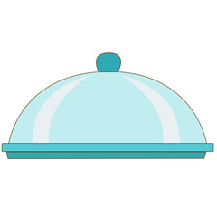 illustration of a plate with a lid