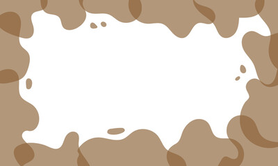Business card banner organic shape border frame decoration background.