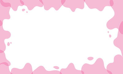 Business card banner organic shape border frame decoration background.