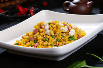 Chinese cuisine, Cantonese cuisine, colorful corn