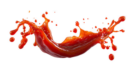 Ketchup sauce splash transparent background