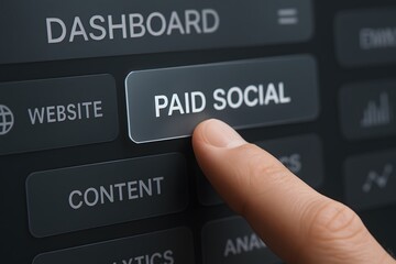 Paid social option selected on digital advertising panel