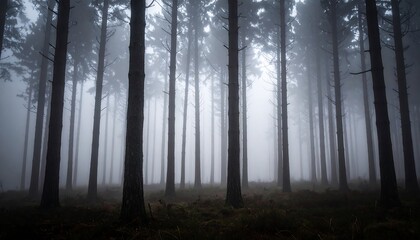 Obraz premium Misty forest scene